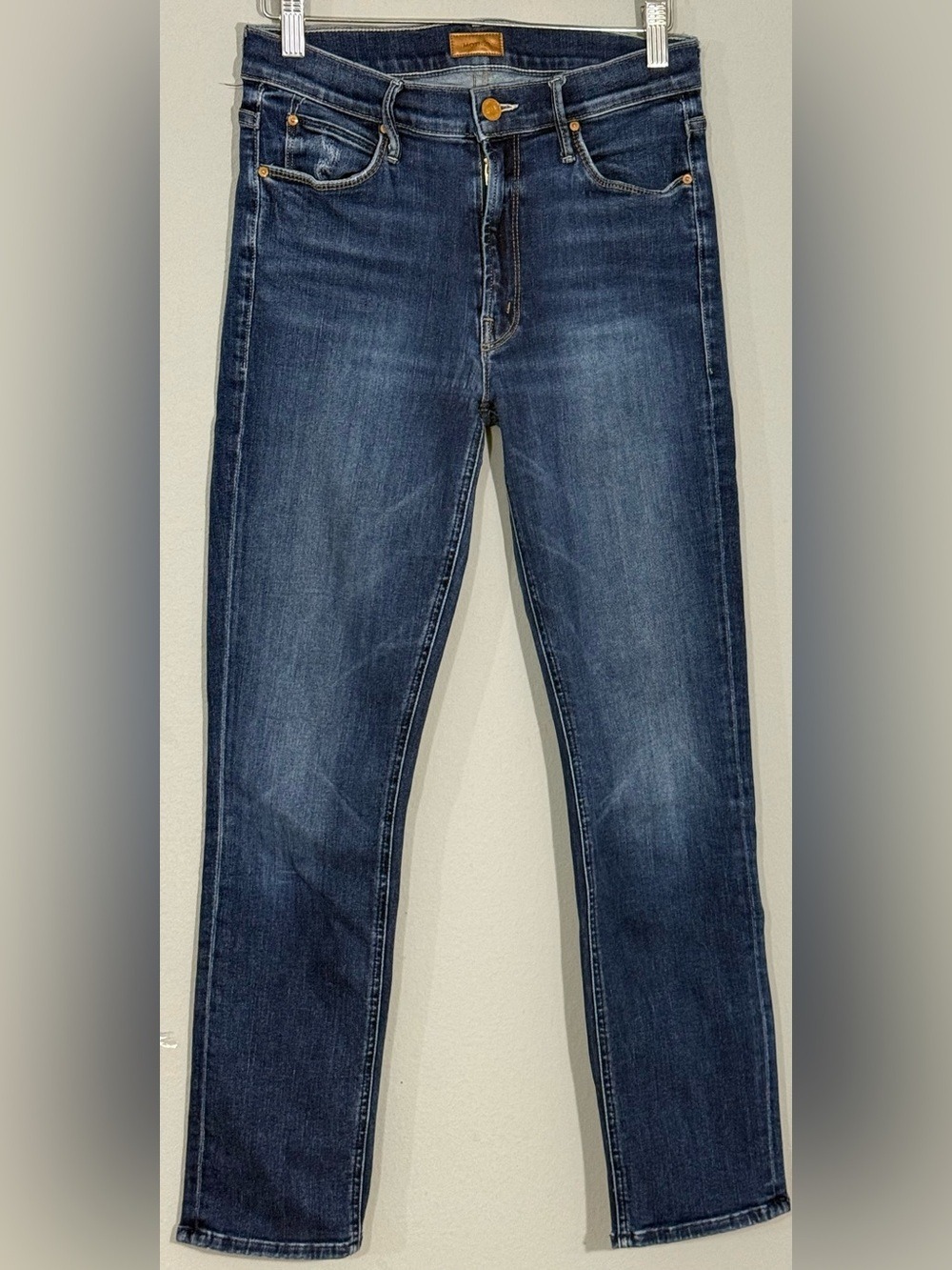 MOTHER The Mid Rise Dazzler Ankle Teaming Up Jeans Womens 27 Skinny Stretch